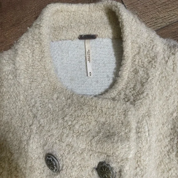 Free People Cream Textured Jacket - Picture 2 of 2
